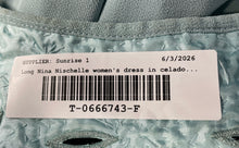 Load image into Gallery viewer, Nina Nischelle Womens Celadon Beaded Long Maxi Dress With Matching Scarf Size 14