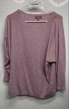 Load image into Gallery viewer, Mila Milano Womens Purple Long Sleeve Round Neck Blouse Top Size Large