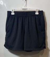 Load image into Gallery viewer, Adidas Mens Black Elastic Waist Zipped Pockets Pull-On Athletic Shorts Size L