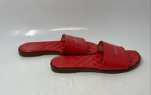 Load image into Gallery viewer, Michael Kors Womens Red Leather Open Toe Slip-On Flat Slide Sandals Size 8.5M