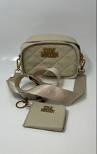 Load image into Gallery viewer, Steve Madden Womens Cream Gold Tone Detachable Strap Crossbody Bag