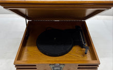 Load image into Gallery viewer, RCA Antique Brown Wood Chaplin 3-Speed Music Radio Recorder Turntable Not Tested