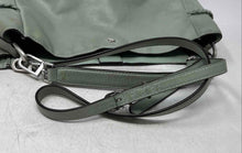 Load image into Gallery viewer, Donna Karan Womens Green Leather Bottom Studs Travel Shoulder Handbag