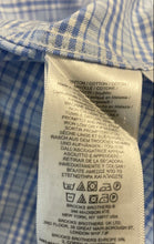 Load image into Gallery viewer, Brooks Brothers Mens Blue Plaid Cotton Non-Iron Long Sleeve Dress Shirt Sz 17.5