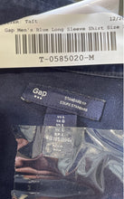 Load image into Gallery viewer, Gap Mens Blue Long Sleeve Standard Fit Collared Button-Up Shirt Size Large