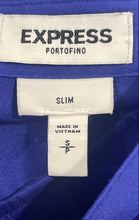 Load image into Gallery viewer, Express Womens Blue Sleeveless Slim Fit Portofino Button Front Blouse Top Size S