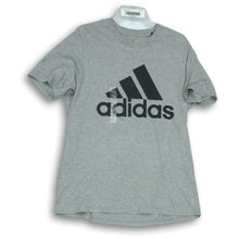 Load image into Gallery viewer, Adidas Mens Gray Black Short Sleeve Crew Neck T-Shirt Size L