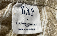 Load image into Gallery viewer, Gap Womens Tan And White Striped Elastic Waist Wide-Leg Trouser Pants S W/Tags