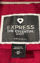 Load image into Gallery viewer, Express Womens Red Long Sleeve Regular Fit The Essential Button-Up Shirt Size M