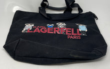 Load image into Gallery viewer, Karl Lagerfeld Womens Kristen Black Graphic Print Double Handle Tote Purse