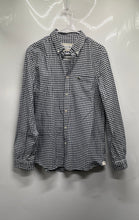 Load image into Gallery viewer, Lacoste Mens White Gingham Long Sleeve Regular Fit Button-Up Shirt Size M