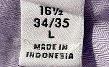 Load image into Gallery viewer, Calvin Klein Mens Light Purple Regular Fit Non-Iron Dress Shirt Sz L 16.5 34/35