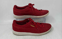 Load image into Gallery viewer, Puma Womens Vikky 367409 02 White Red Suede Lace-Up Sneakers Shoes Size 7
