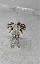 Load image into Gallery viewer, Clear Gold Glass Lucky Small Elephant Decorative Collectible Figurine
