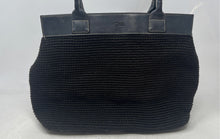 Load image into Gallery viewer, The Sak Womens Elliott Lucca Black Crochet Double Strap Shoulder Handbag