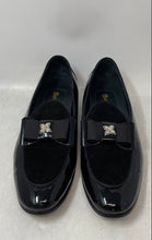 Load image into Gallery viewer, Carrucci Mens Black Leather Bow Tie Slip-On Loafer Dress Shoes Size 11
