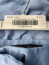 Load image into Gallery viewer, Zara Womens Blue Flat Front Slash Pocket Straight Leg Chino Pants Size M