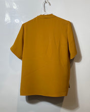 Load image into Gallery viewer, Zara Womens Mustard Short Sleeve Mock Neck Regular Fit Blouse Top Size M