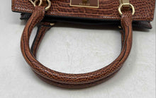 Load image into Gallery viewer, Guess Womens Stephi Brown Croc-Embossed Double Handle Girlfriend Satchel Bag