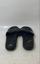 Load image into Gallery viewer, Adidas Mens Adissage Black Yellow Slip-On Open Toe Slide Sandals Size 10