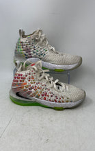 Load image into Gallery viewer, Nike Boys LeBron 17 BQ5594-100 White Mid Top Lace-Up Sneaker Shoes Size 7Y