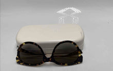 Load image into Gallery viewer, Authentic Marc Jacobs Women's Dark Havana Gold -Tone Sunglasses With Case