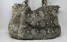 Load image into Gallery viewer, GILI Brand Womens Gray Animal Print Leather Inner Pockets Tassel Tote Bag