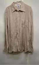 Load image into Gallery viewer, Boggi Milano Mens Brown Beige Striped Linen Long Sleeve Button-Up Shirt Size XXL