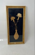 Load image into Gallery viewer, Antique Straw Wall Art Flowers And Vase Decorative Rectangle Picture Frame
