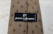 Load image into Gallery viewer, Paco Rabanne Mens Brown Printed Adjustable Keeper Loop Formal Pointed Tie