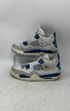 Load image into Gallery viewer, Nike Boys Air Jordan 4 HF4281-141 White Blue Sneakers Shoes Size 6Y No Laces