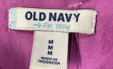 Load image into Gallery viewer, Old Navy Womens Purple Cotton Long Sleeve Collared Button-Up Shirt Size Medium