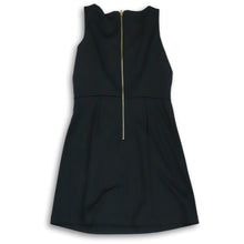 Load image into Gallery viewer, Loft Womens Black V Neck Sleeveless Back Zip Knee Length A Line Dress Size 4P