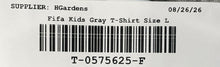 Load image into Gallery viewer, Kids Gray Heather FIFA World Cup 26 Short Sleeve Graphic Pullover T-Shirt Size L