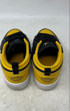 Load image into Gallery viewer, Nike Kids Air Jordan 1 Low Black Yellow Leather Slip-On Sneaker Shoes Size 1.5Y