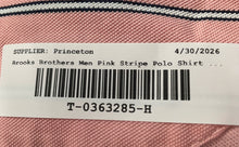 Load image into Gallery viewer, Brooks Brothers Mens Pink Striped Supima Cotton Short Sleeve Polo Shirt Size XL