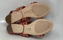 Load image into Gallery viewer, Authentic Tory Burch Womens Lola Orange Tan Flat Slingback Sandals Size 9M
