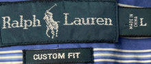 Load image into Gallery viewer, Ralph Lauren Mens Blue Multicolor Striped Long Sleeve Button-Up Shirt Size Large