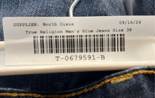 Load image into Gallery viewer, True Religion Mens Blue Cotton Denim Dark Wash Straight Leg Jeans Size 38