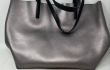 Load image into Gallery viewer, Kate Spade New York Womens Silver-Tone Black Shoulder Strap Medium Tote Bag