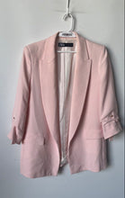 Load image into Gallery viewer, Zara Womens Pink Cuffed Sleeve Notch Collar Open Front Blazer Size Large