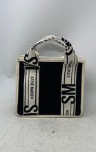 Load image into Gallery viewer, Steve Madden Womens Black White Adjustable Crossbody Strap Satchel Handbag