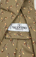 Load image into Gallery viewer, Valentino Mens Beige Printed Adjustable Keeper Loop Designer Tie