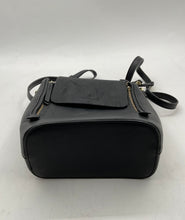 Load image into Gallery viewer, Unbranded Womens Black Faux Leather Adjustable Strap Magnetic Flap Backpack