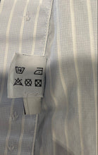Load image into Gallery viewer, Authentic Valentino Mens Light Blue White Striped Cotton Dress Shirt Size EUR 39