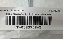 Load image into Gallery viewer, Bebe Womens Pink Round Neck Sleeveless Back Zip Short Mini Dress Size M/M