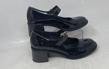 Load image into Gallery viewer, Zara Womens Black Patent Leather Buckle Block Heel Mary Jane Shoes Size 38