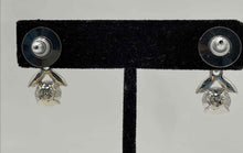 Load image into Gallery viewer, Authentic Givenchy Women's Silver Tone Earring With Crystal Accent and Strass