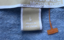 Load image into Gallery viewer, Michael Kors Womens Light Blue Heather Long Sleeve Pullover Sweatshirt Size L