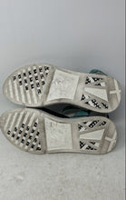Load image into Gallery viewer, Franco Sarto Womens Darla Teal Snakeskin Print Leather Ankle Strap Sandals Sz 6M